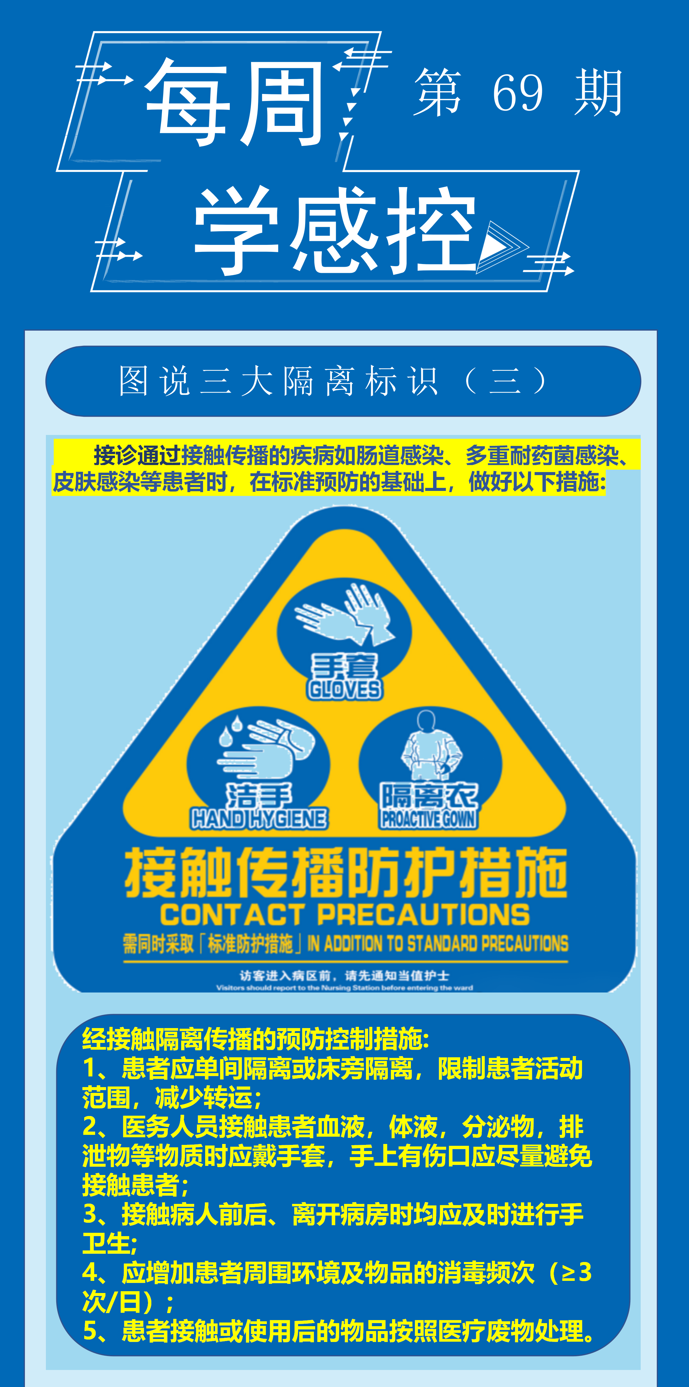 感控知识每周学，我们继续更新